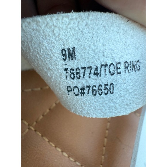 Maui Island Slide on White Brown Sandals Size 9 Women's Casual Flat - Picture 6 of 7